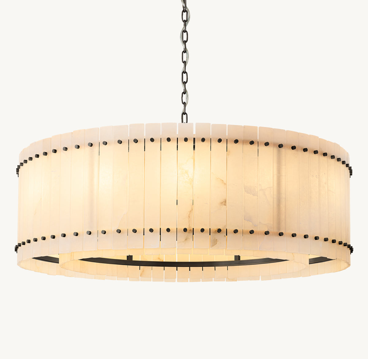 Sculptural San Marco Alabaster Round Chandelier, alternate view