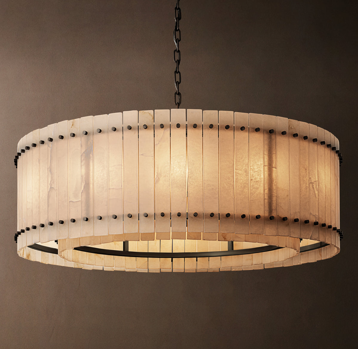 Sculptural San Marco Alabaster Round Chandelier