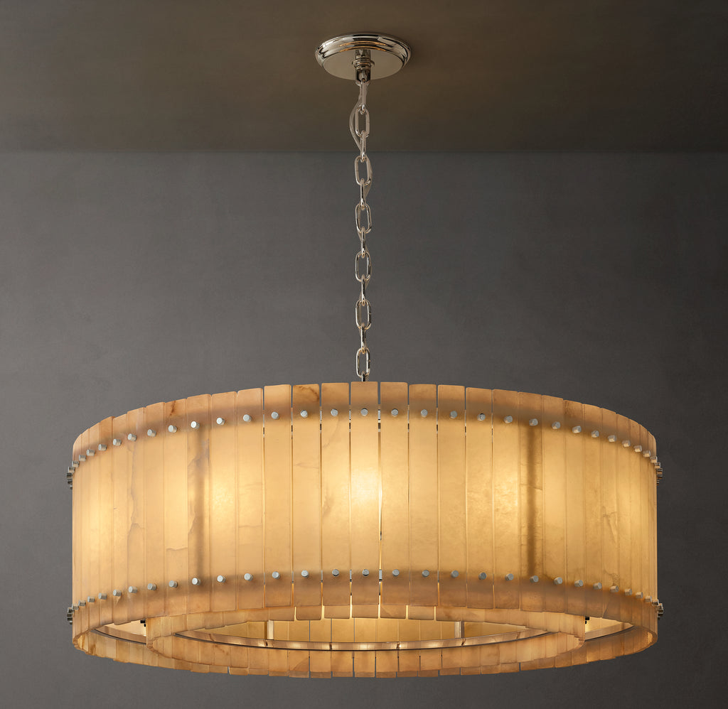 Sculptural San Marco Alabaster Round Chandelier