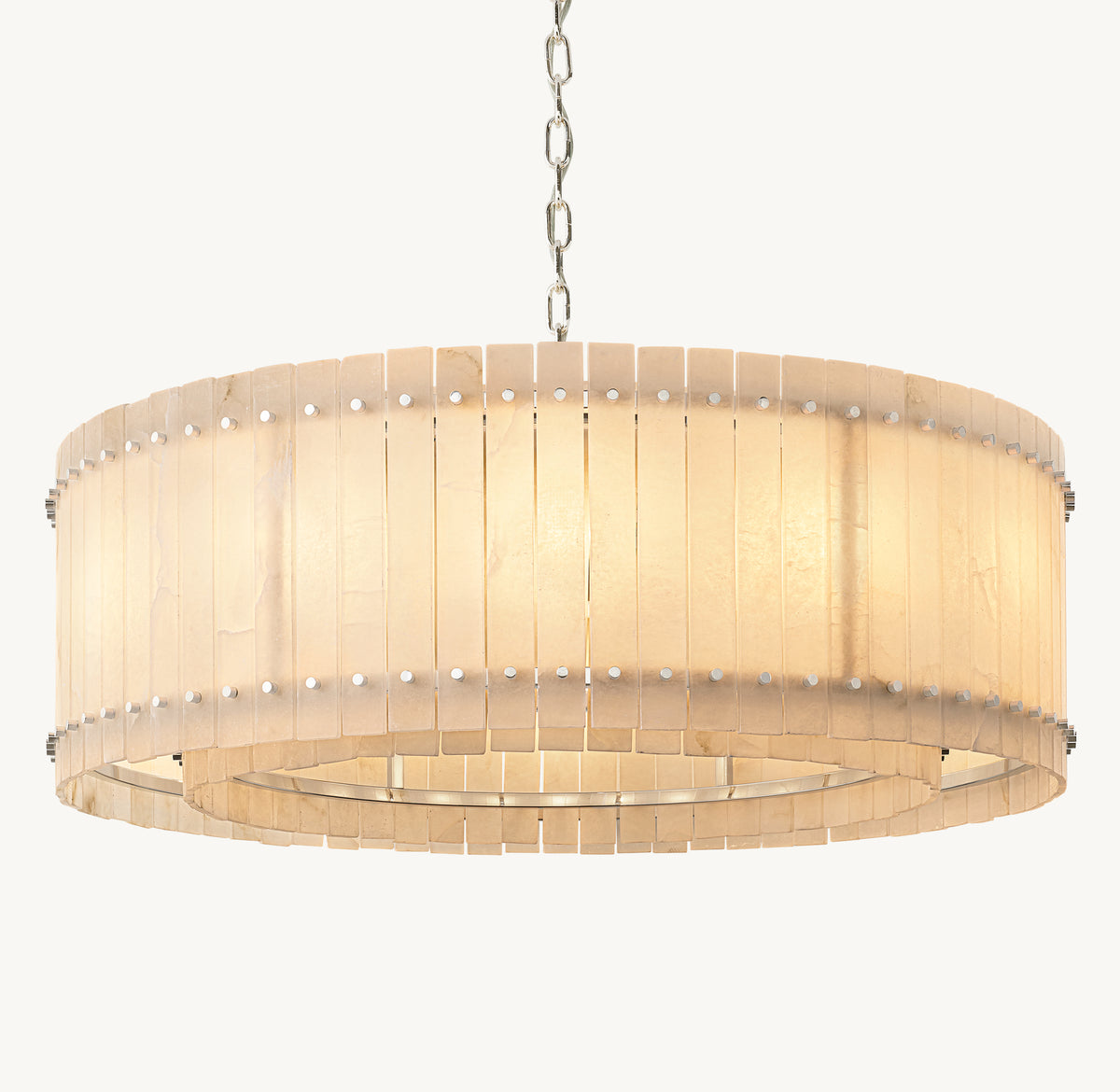 Sculptural San Marco Alabaster Round Chandelier, alternate view