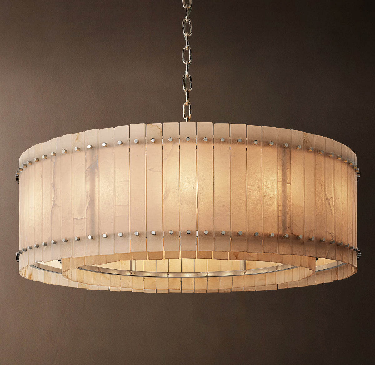 Sculptural San Marco Alabaster Round Chandelier