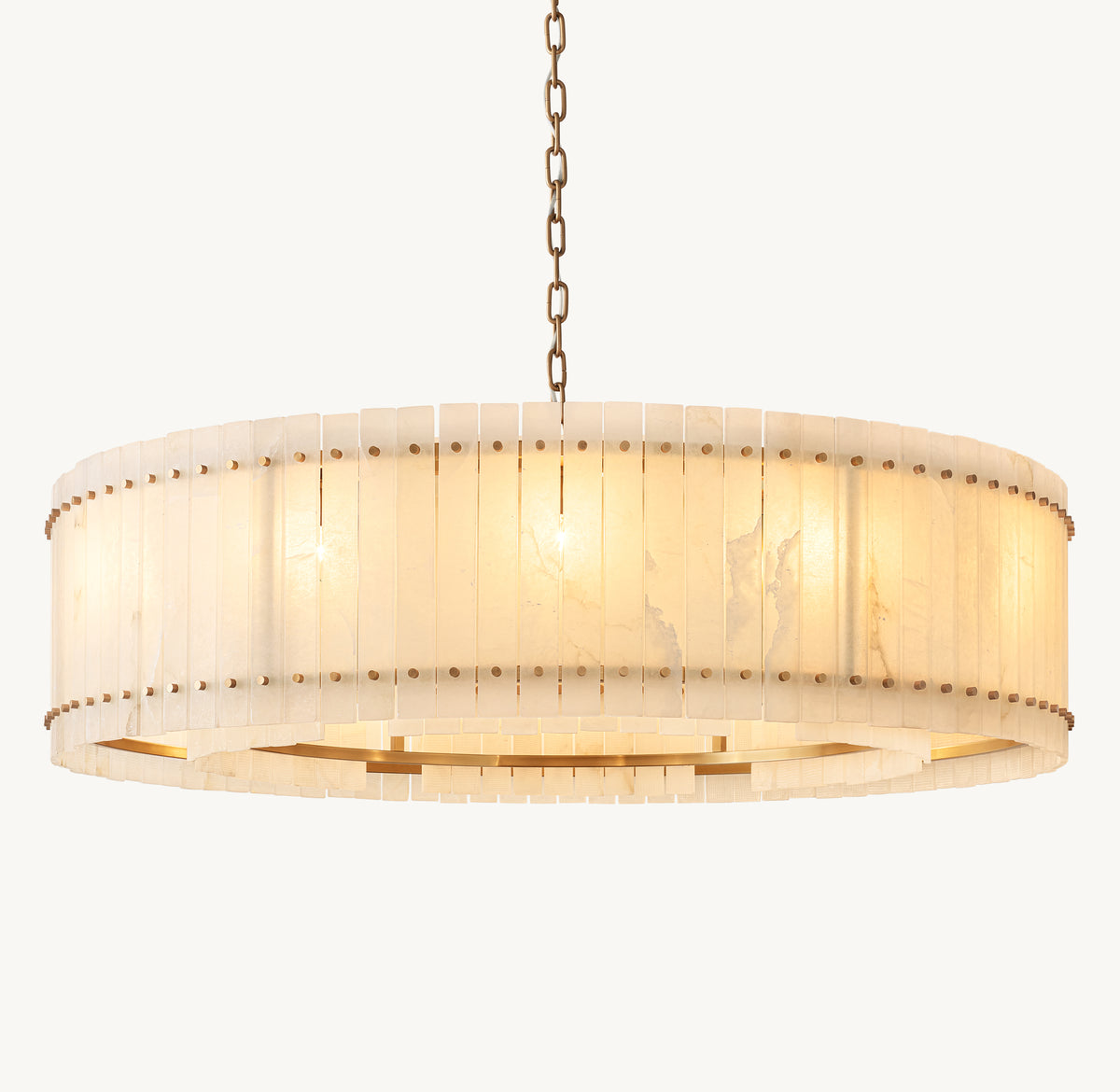 Sculptural San Marco Alabaster Round Chandelier, alternate view