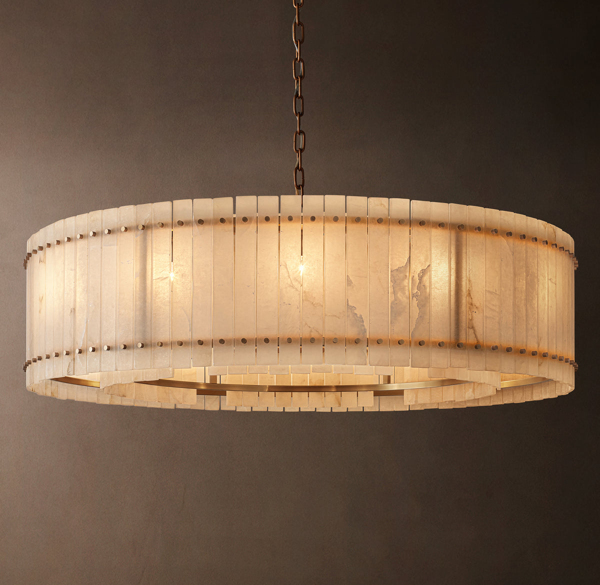 Sculptural San Marco Alabaster Round Chandelier