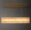 Sculptural San Marco Alabaster Linear Chandelier