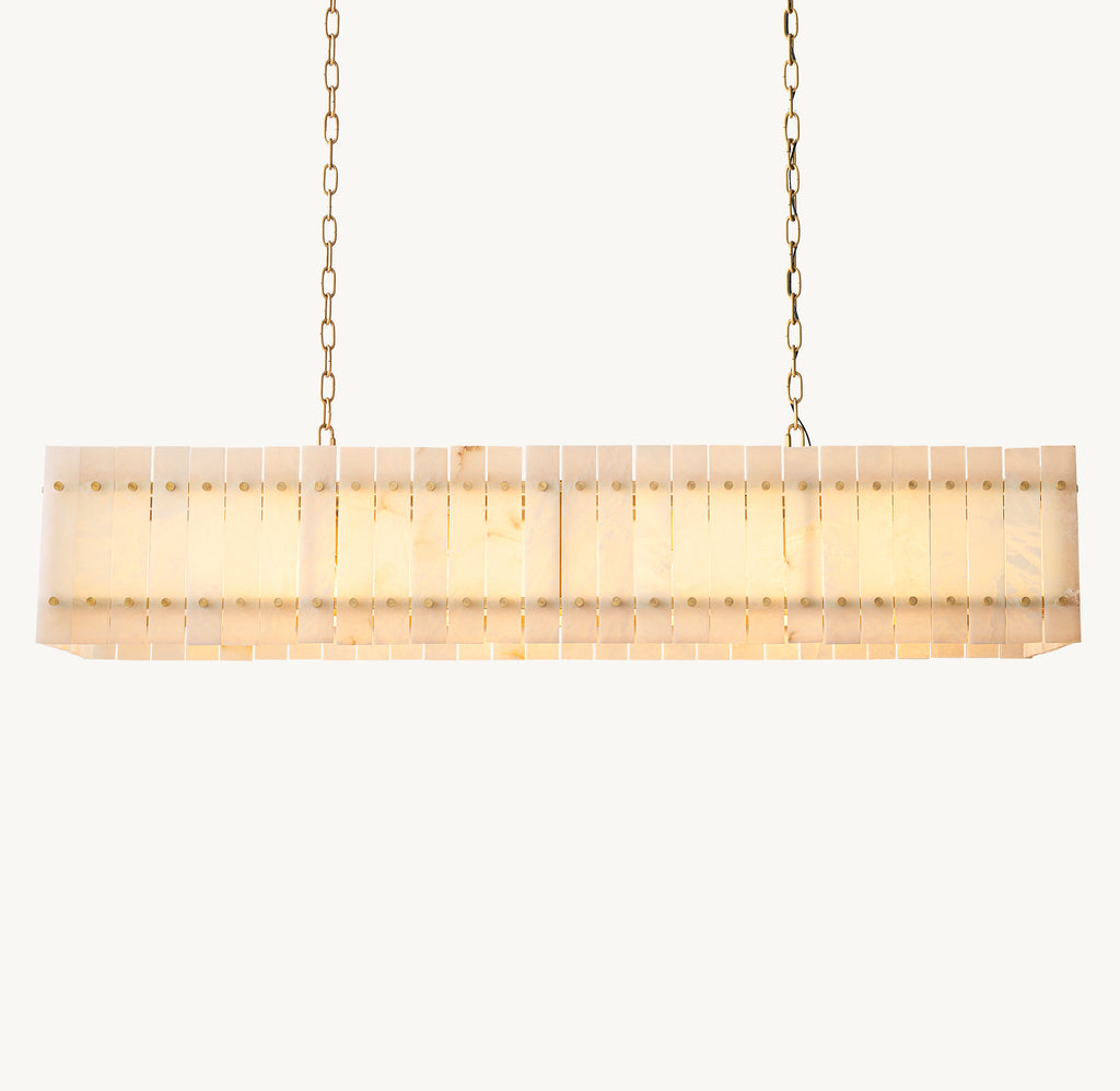 Sculptural San Marco Alabaster Linear Chandelier, alternate view