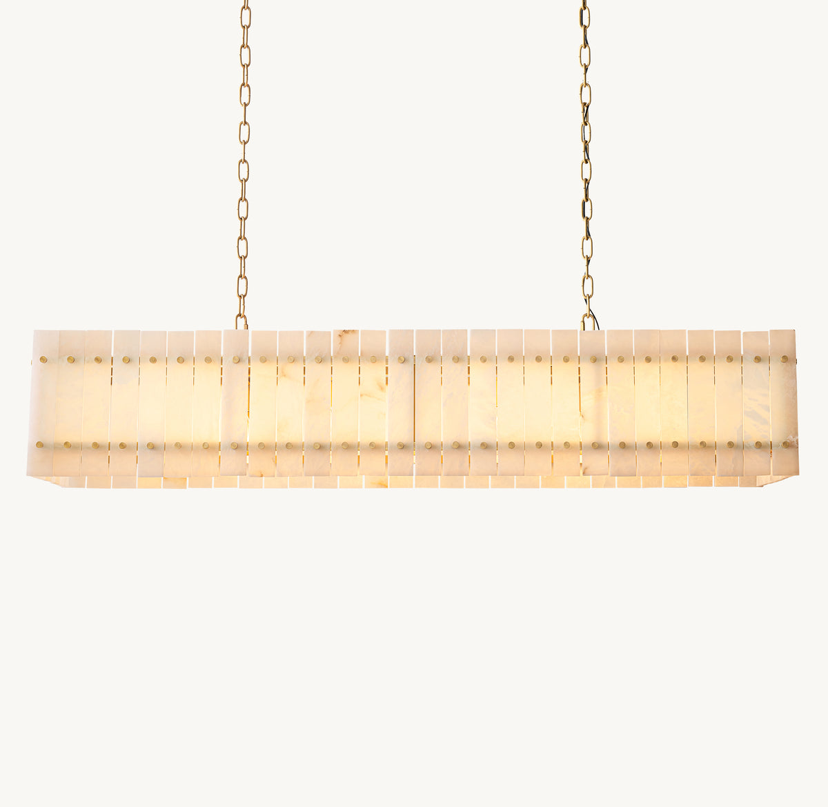 Sculptural San Marco Alabaster Linear Chandelier, alternate view