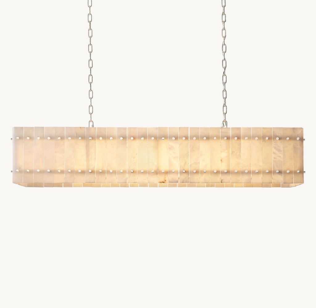 Sculptural San Marco Alabaster Linear Chandelier, alternate view
