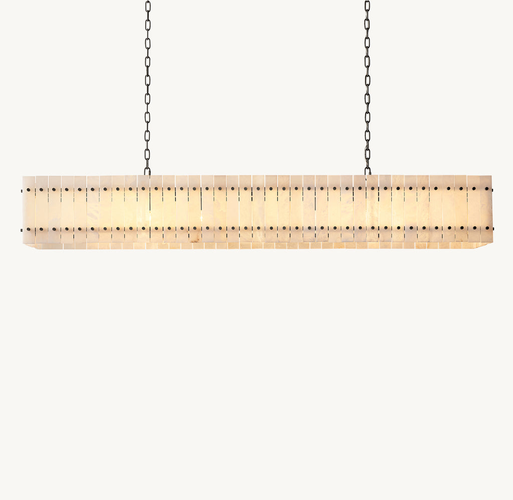 Sculptural San Marco Alabaster Linear Chandelier, alternate view
