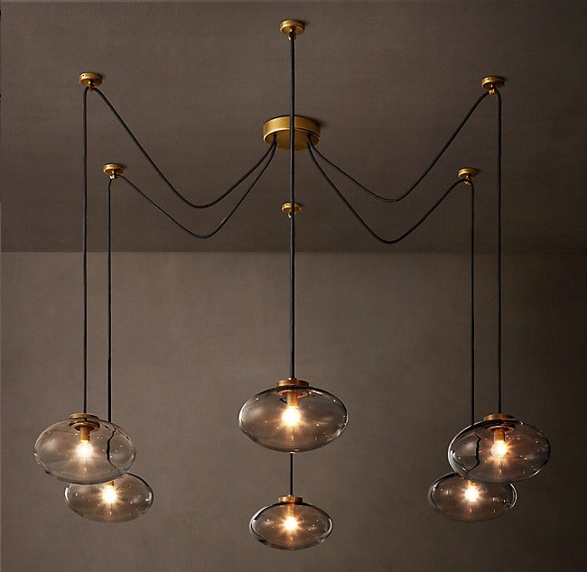 Cabrette Clear Glass Suspended Chandelier