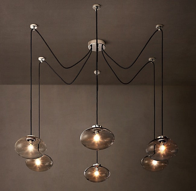 Cabrette Clear Glass Suspended Chandelier