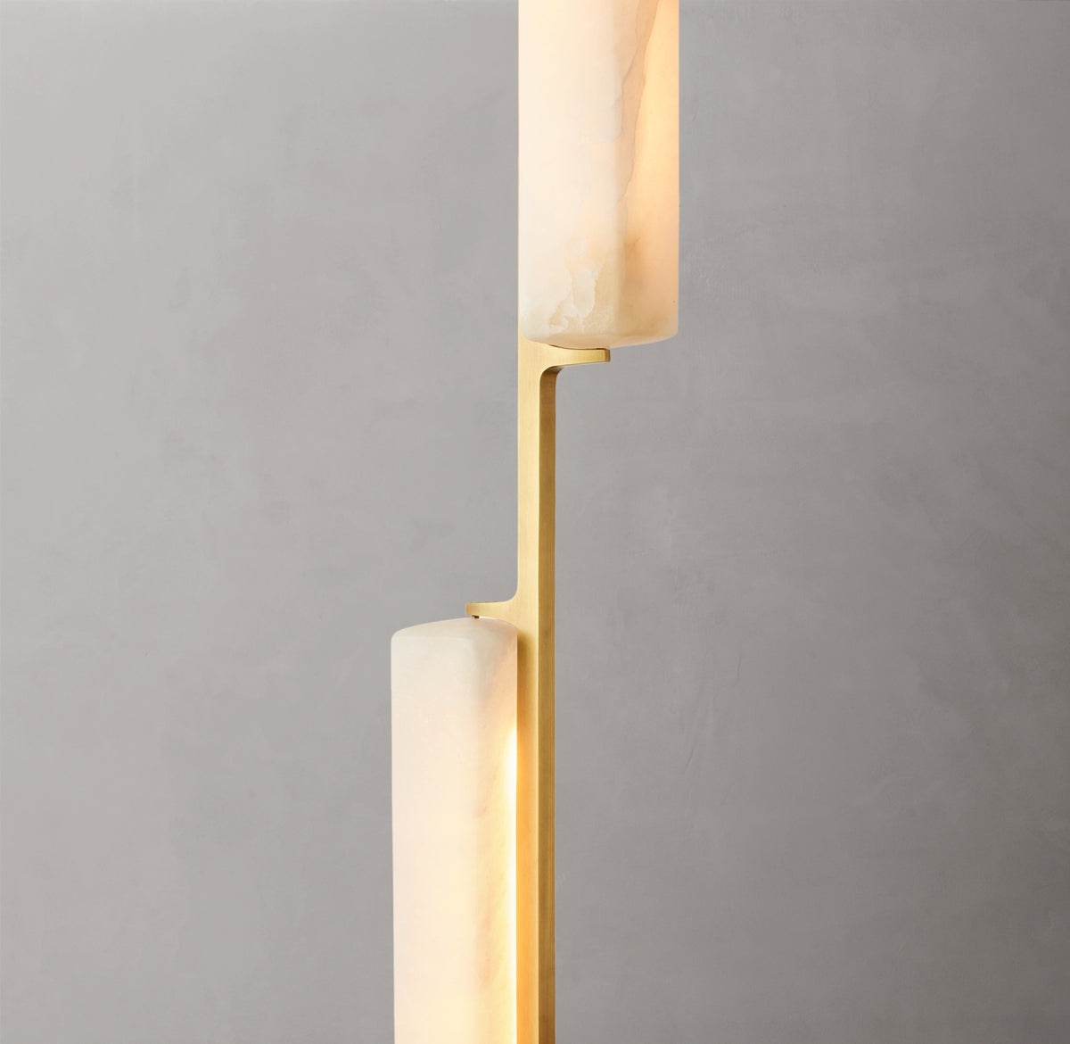 Sculptural Audubon Alabaster Linear Chandelier