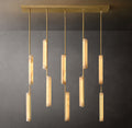 Sculptural Audubon Alabaster Linear Chandelier