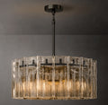 Signature Lattice Smoke Glass Round Chandelier