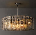 Signature Lattice Smoke Glass Round Chandelier