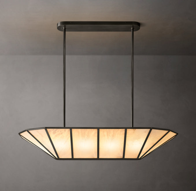 Sculptural Lucette Linear Chandelier – 52"