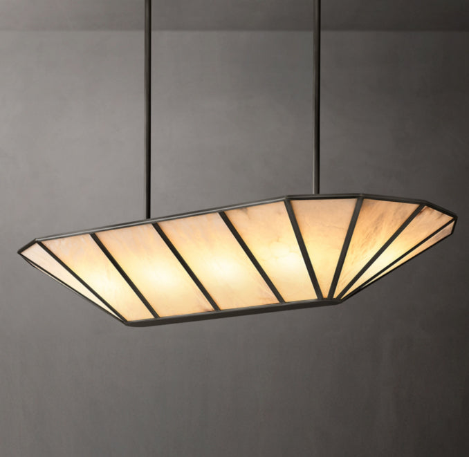 Sculptural Lucette Linear Chandelier – 52"