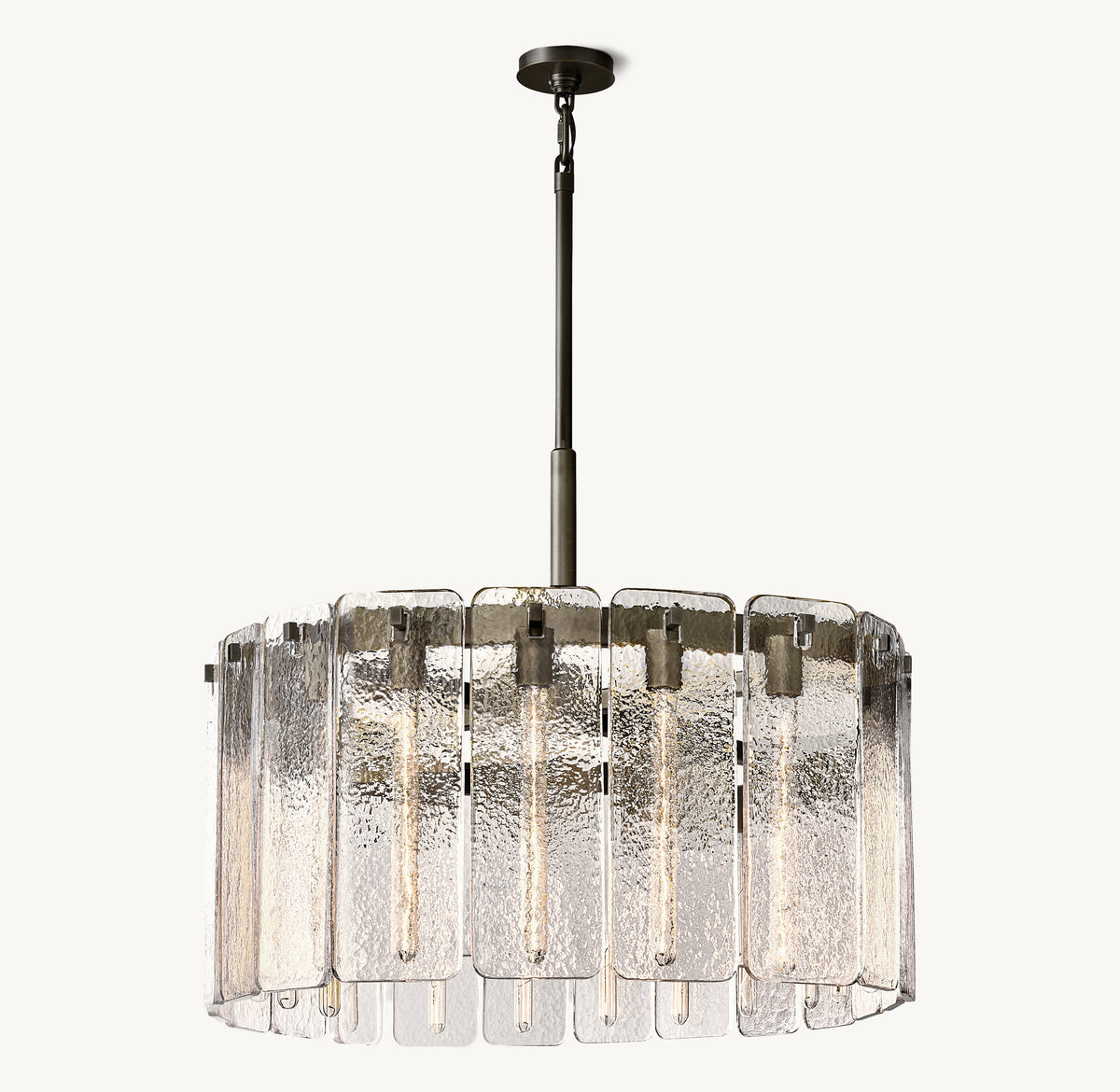 Signature Calamette Glass Round Chandelier, alternate view