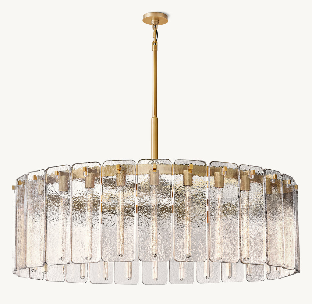 Signature Calamette Glass Round Chandelier, alternate view