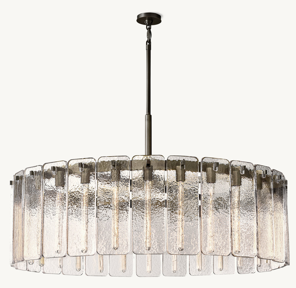 Signature Calamette Glass Round Chandelier, alternate view