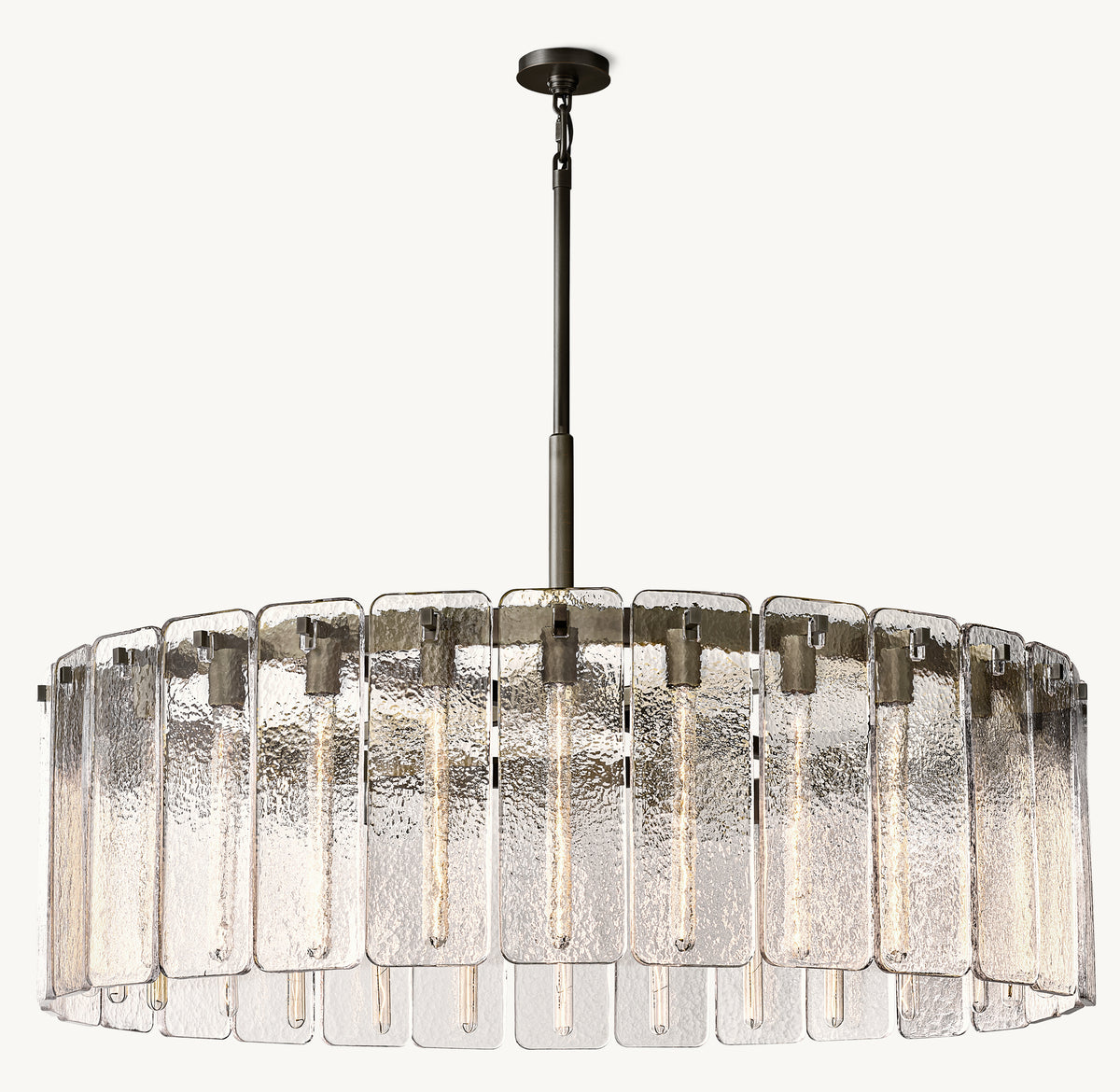 Signature Calamette Glass Round Chandelier, alternate view