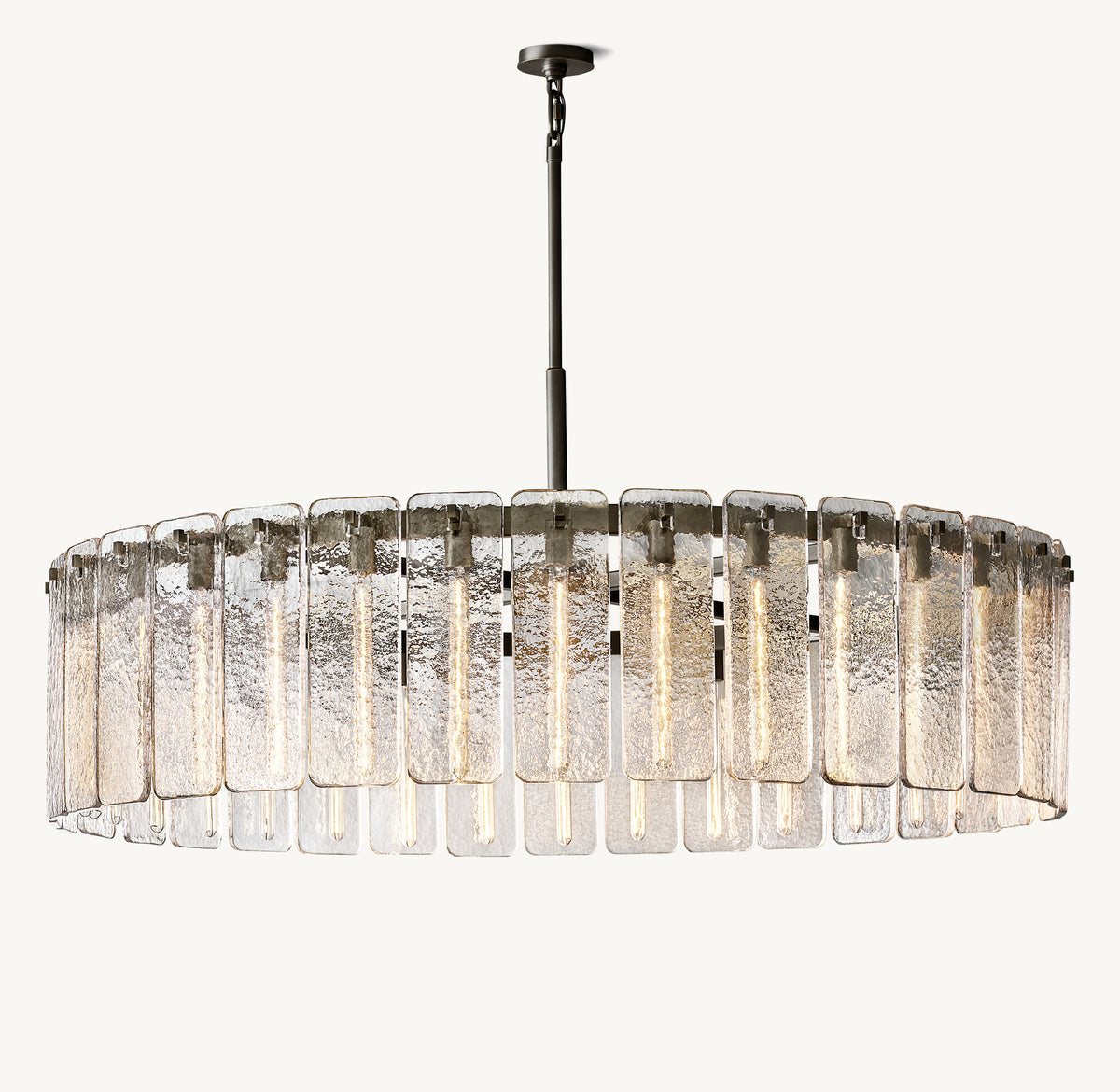 Signature Calamette Glass Round Chandelier, alternate view