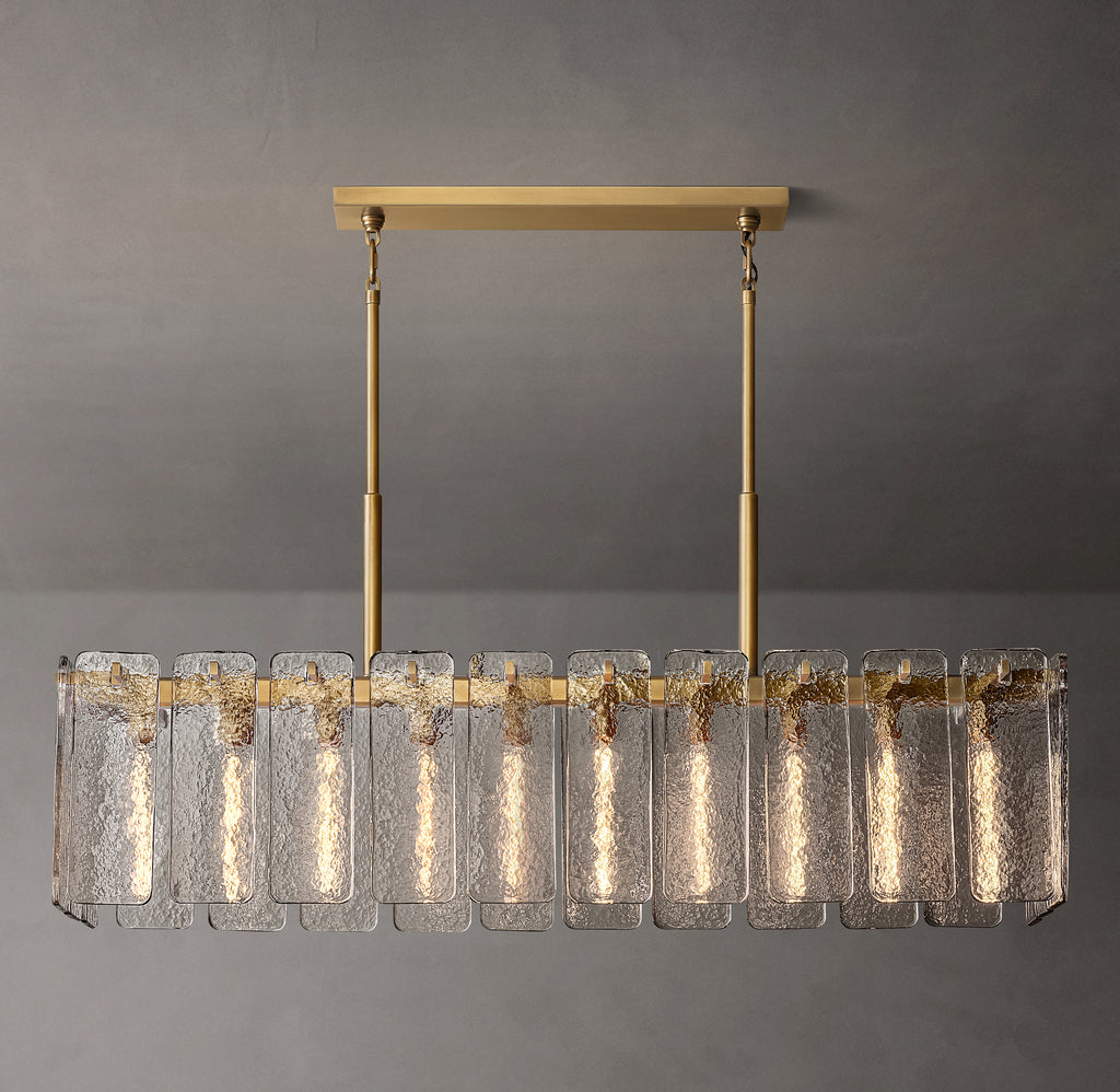 Signature Calamette Glass Rectangular Chandelier – 60"