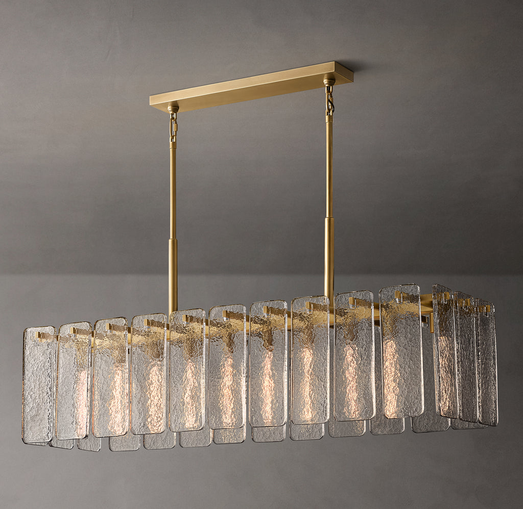 Signature Calamette Glass Rectangular Chandelier – 60"