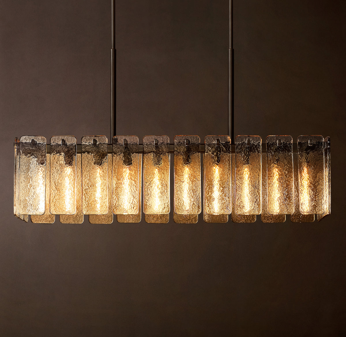 Signature Calamette Glass Rectangular Chandelier – 60"