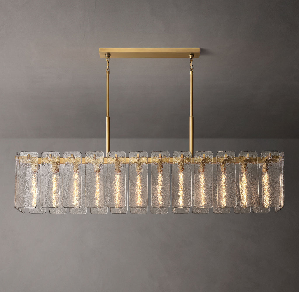 Signature Calamette Glass Rectangular Chandelier – 72"