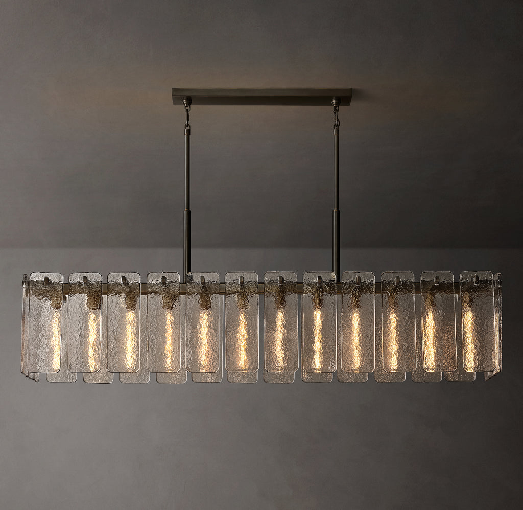 Signature Calamette Glass Rectangular Chandelier