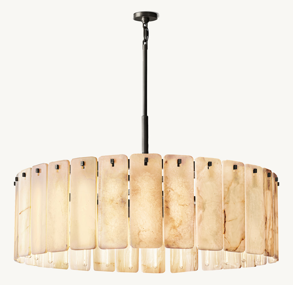 Signature Calamette Onyx Round Chandelier, alternate view