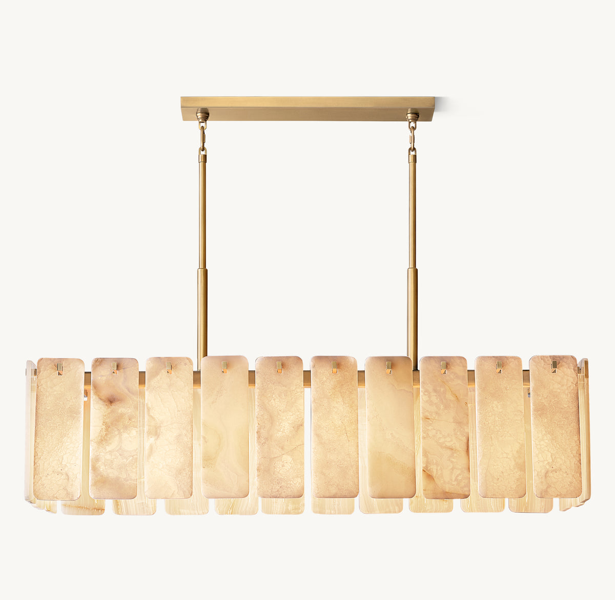 Signature Calamette Onyx Rectangular Chandelier, alternate view