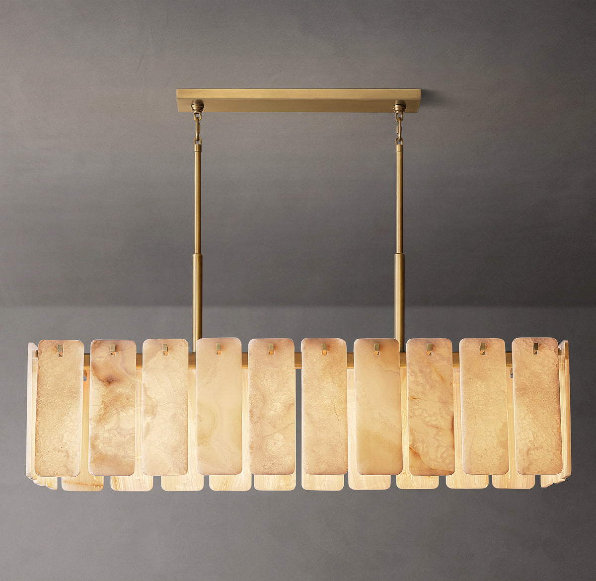 Signature Calamette Onyx Rectangular Chandelier – 60"