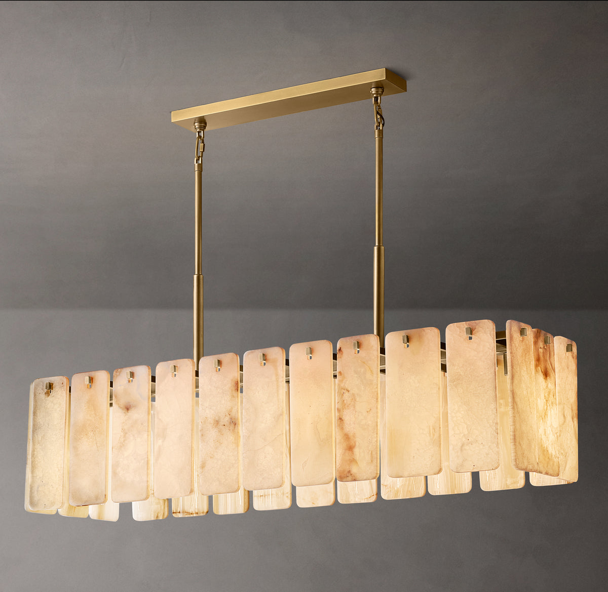 Signature Calamette Onyx Rectangular Chandelier – 60"