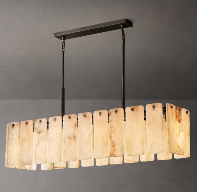 Signature Calamette Onyx Rectangular Chandelier – 60"