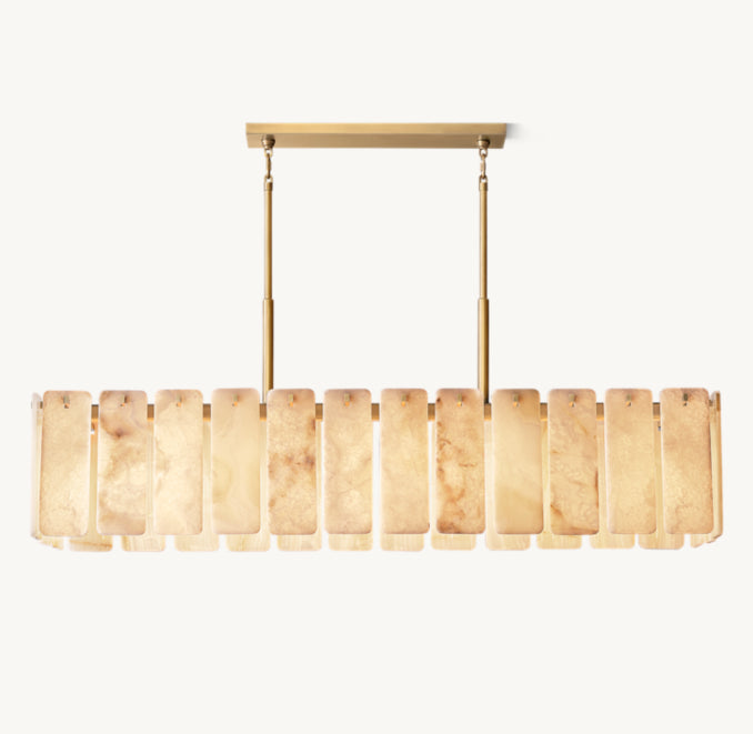 Signature Calamette Onyx Rectangular Chandelier – 72"