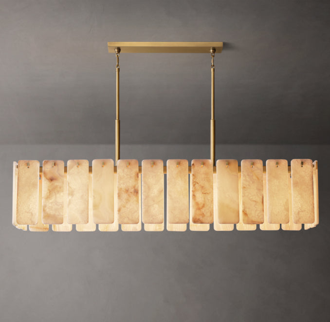 Signature Calamette Onyx Rectangular Chandelier – 72"