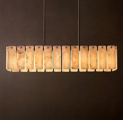 Signature Calamette Onyx Rectangular Chandelier – 60"