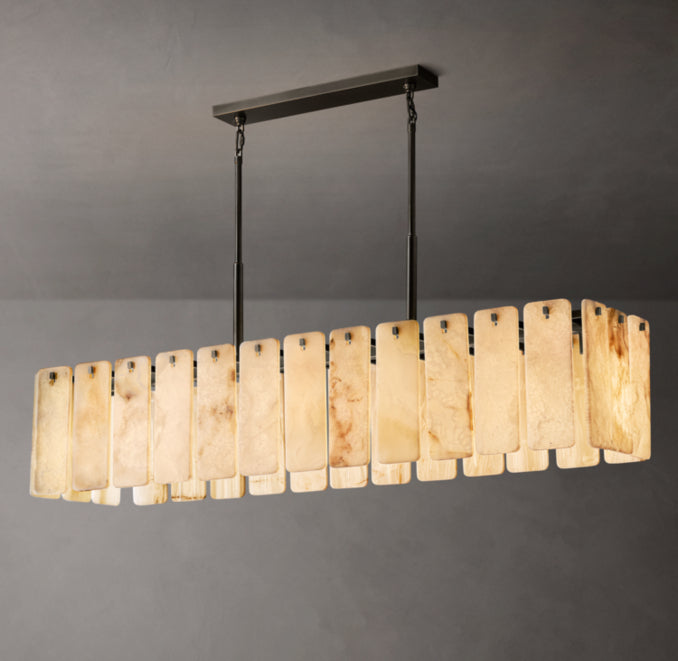 Signature Calamette Onyx Rectangular Chandelier – 60"