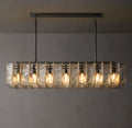 Signature Lattice Clear Glass Rectangular Chandelier