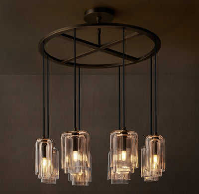 Artisan Lacour Clear Glass Round Chandelier – 36"