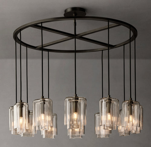 Artisan Lacour Clear Glass Round Chandelier, alternate view