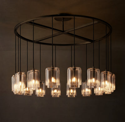 Artisan Lacour Clear Glass Round Chandelier – 60"