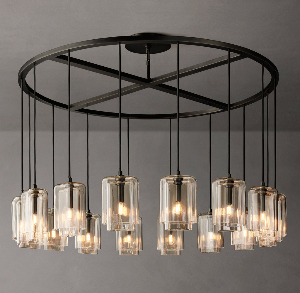 Artisan Lacour Clear Glass Round Chandelier, alternate view