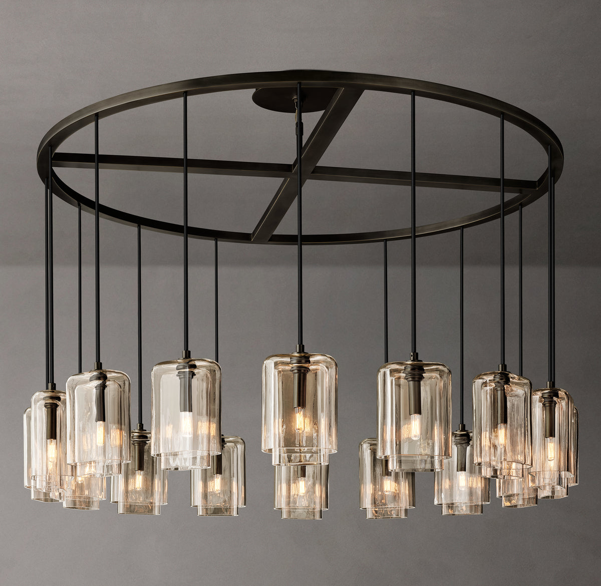 Artisan Lacour Clear Glass Round Chandelier – 60"