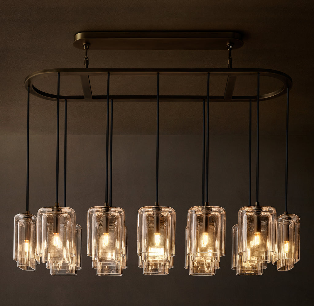 Artisan Lacour Clear Glass Linear Chandelier