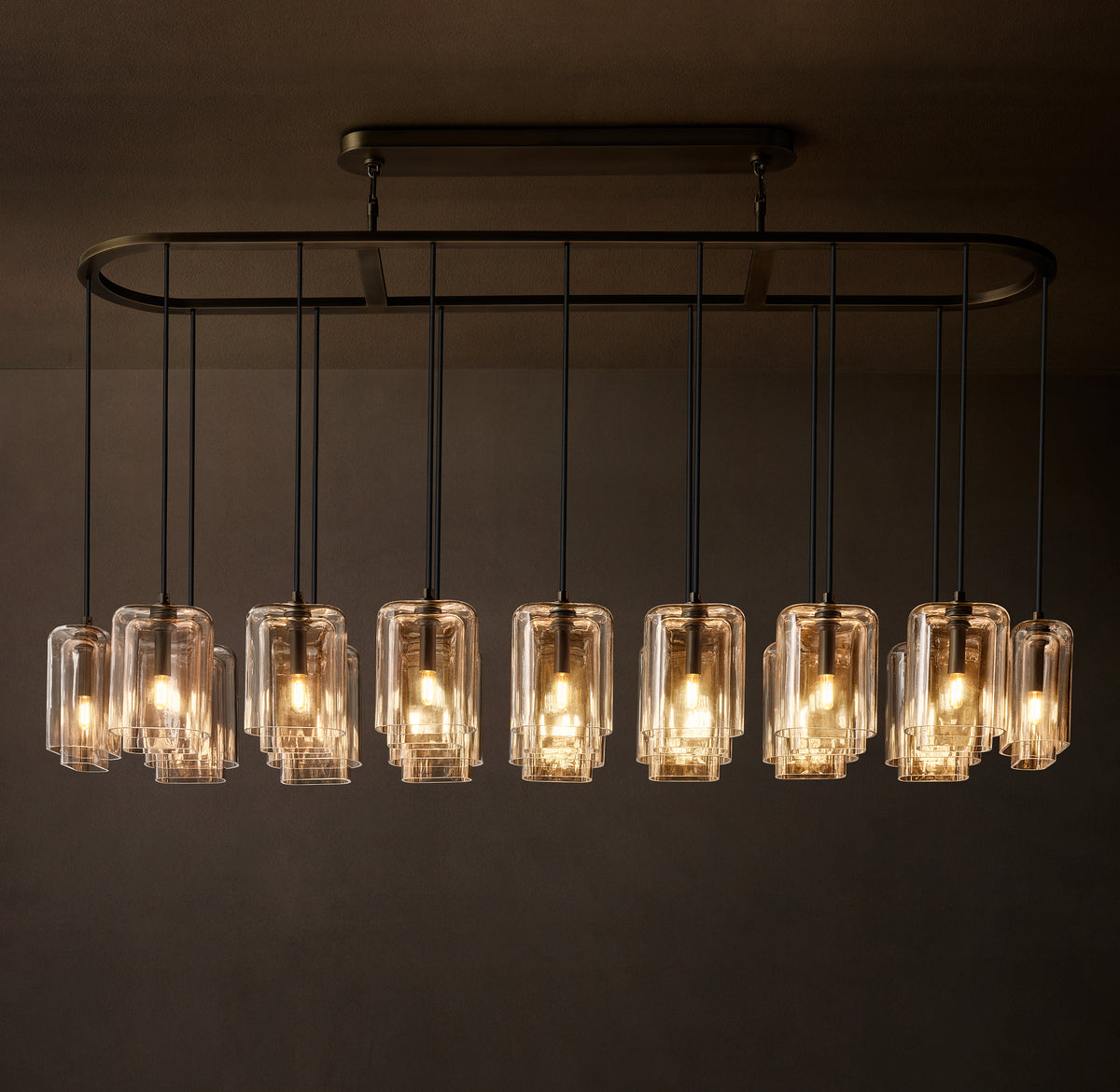 Artisan Lacour Clear Glass Linear Chandelier