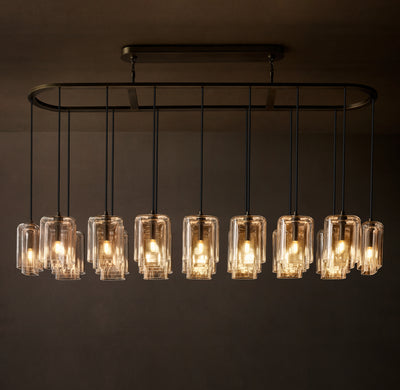 Artisan Lacour Clear Glass Linear Chandelier – 72"