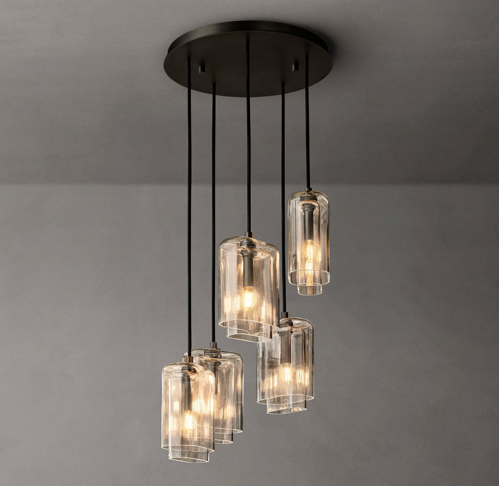 Artisan Lacour Clear Glass Cluster Chandelier, alternate view