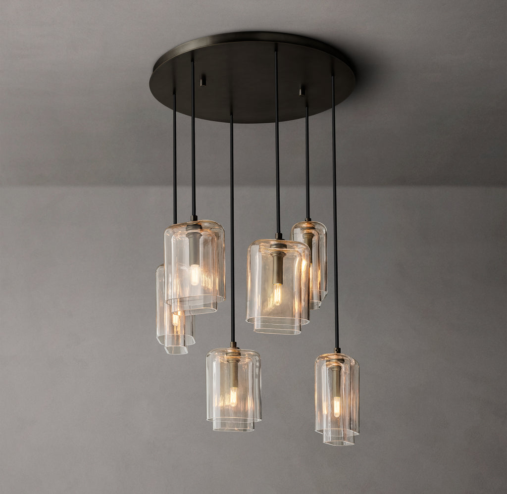 Artisan Lacour Clear Glass Cluster Chandelier – 24"
